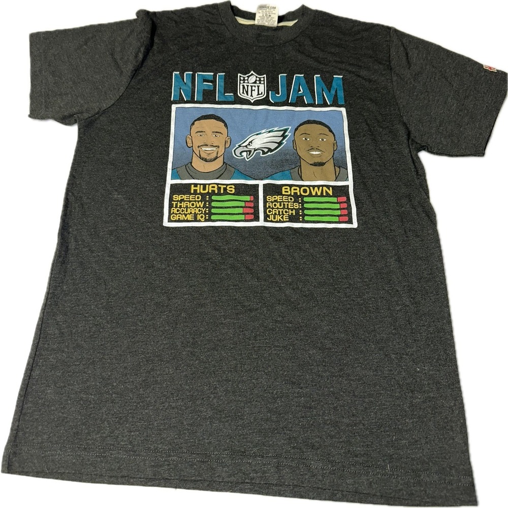 JALEN HURTS & AJ BROWN PHILADELPHIA EAGLES‎ HOMAGE NFL JAM T-SHIRT Men's Size S